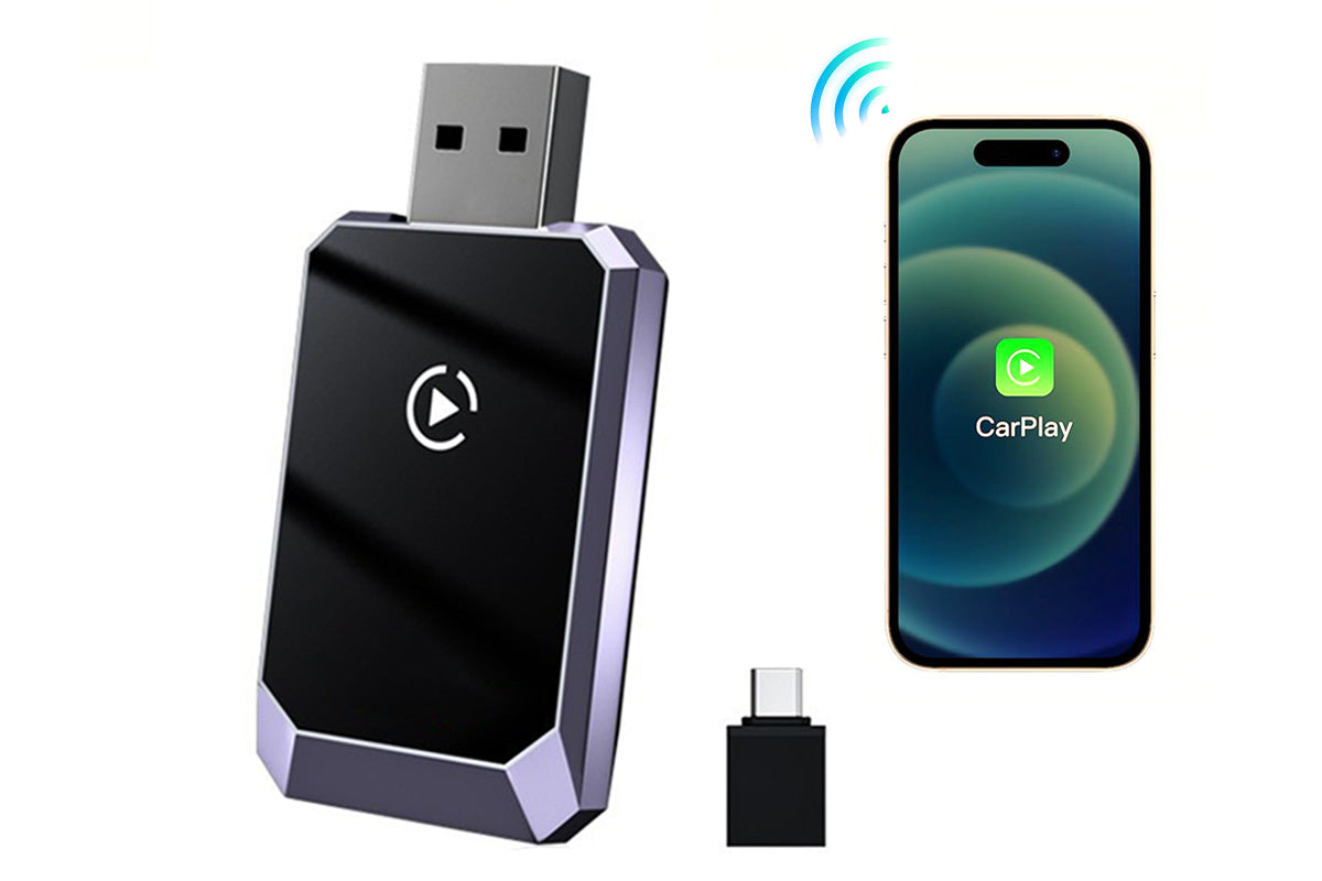 Mini Wireless CarPlay Adapter Plug and Play for Factory Wired CarPlay Cars iOS 10+