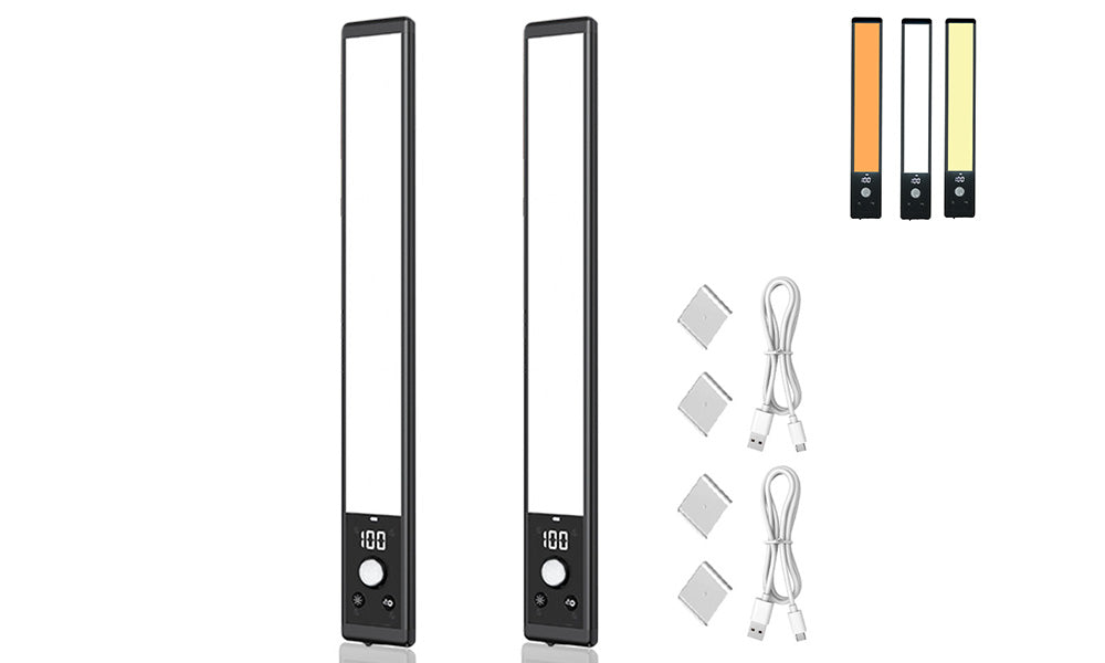 Rechargeable LED Motion Sensor Under Cabinet Light with Digital Display