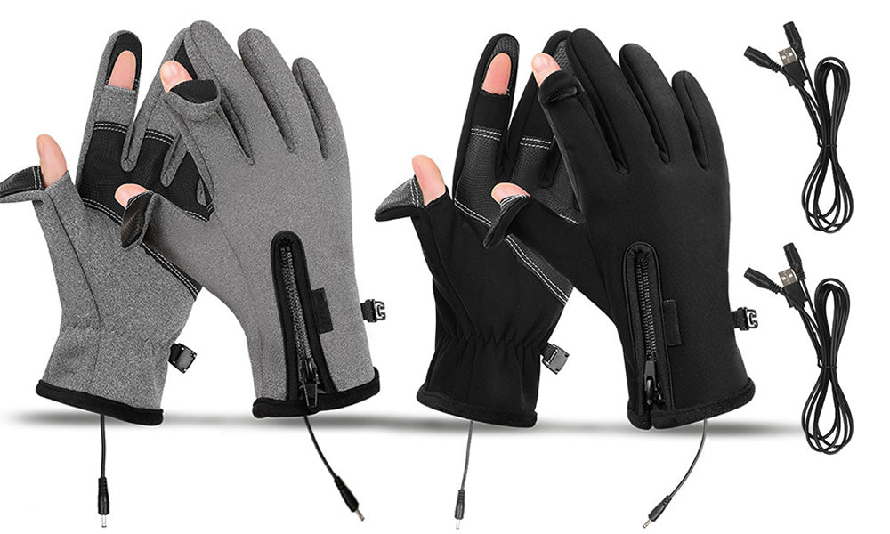 USB Heated Touchscreen Gloves Electric Warming Gloves for Winter Outdoor Activities
