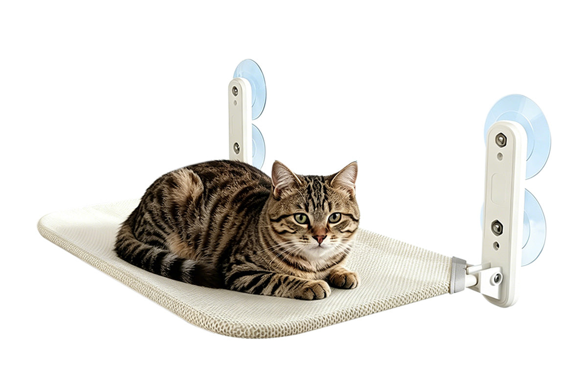 Foldable Cat Window Perch with 4 Strong Suction Cups for Balcony Indoor Cat Bed