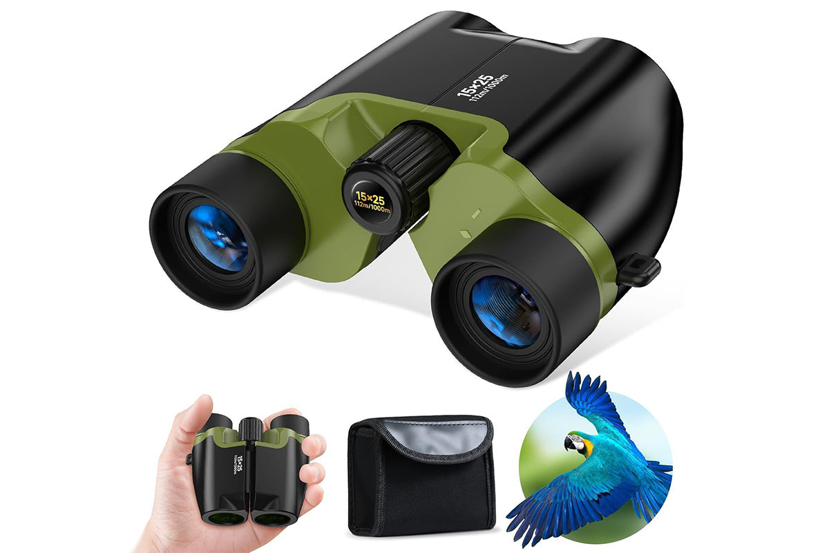 15X25 Compact Binoculars with Storage Bag for Adults