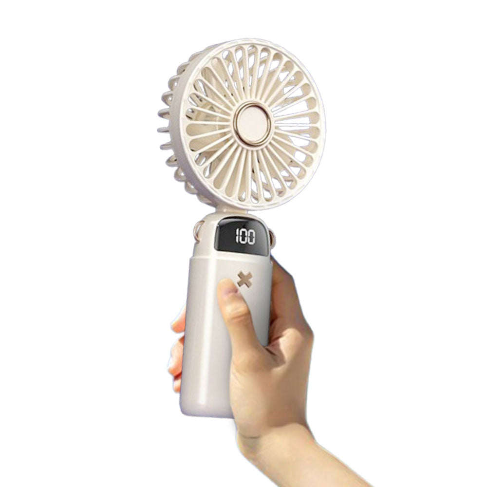 Foldable Handheld Fan With LED Display
