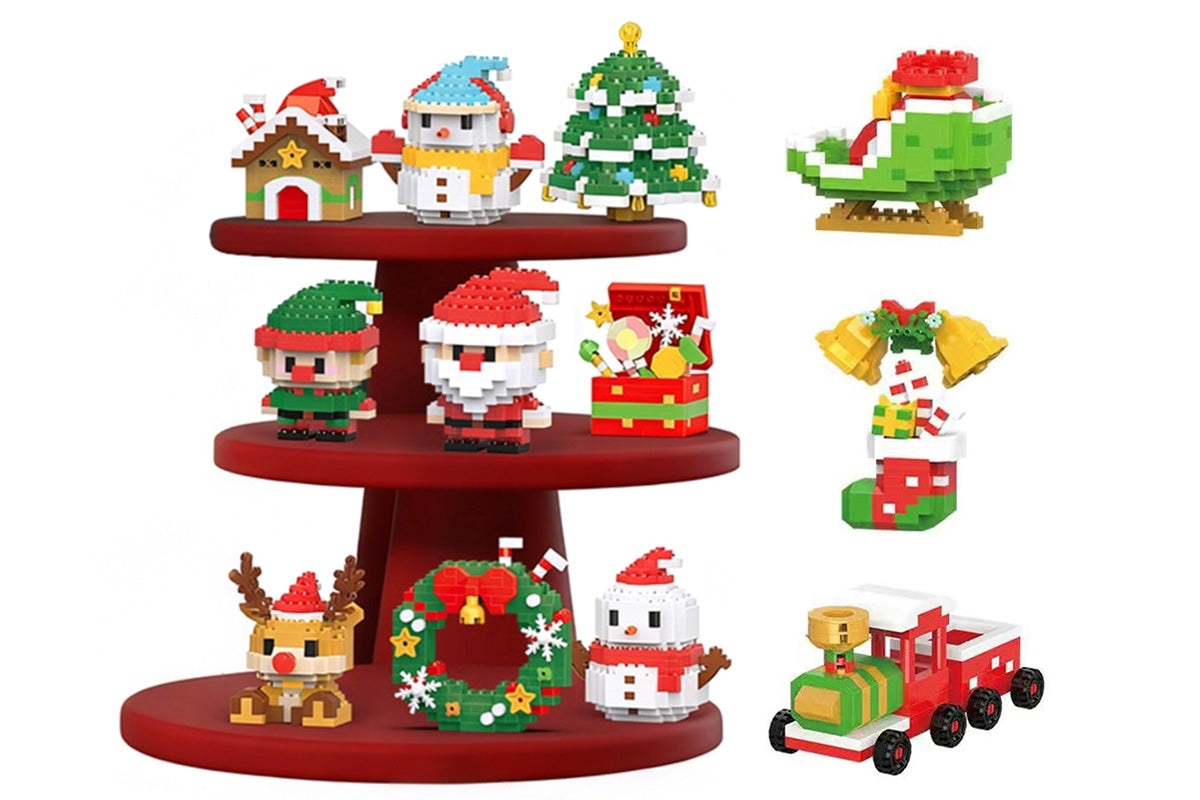 Christmas Tree Ornaments Building Blocks Christmas Santa Nutcracker Xmas Ornament