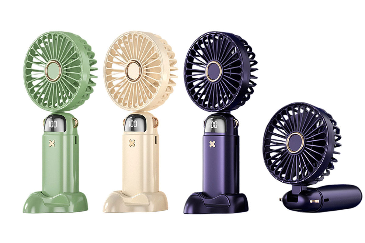 Foldable Handheld Fan With LED Display
