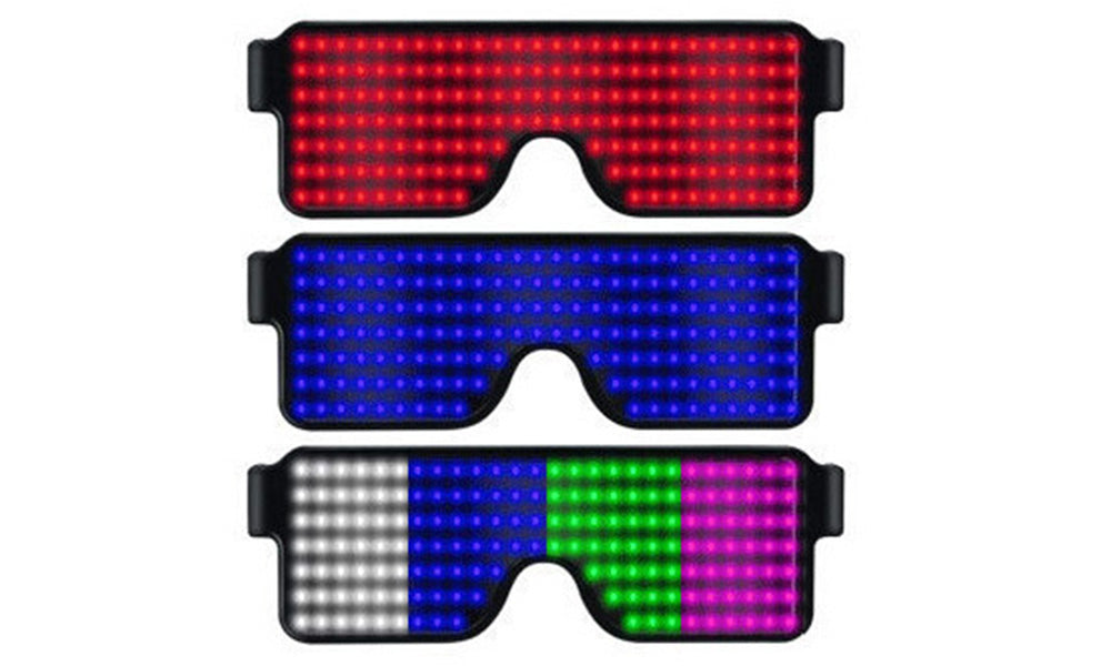 LED Light Up Glasses with 10 Dynamic Patterns for Party Rave