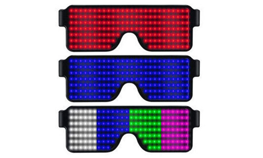 LED Light Up Glasses with 10 Dynamic Patterns for Party Rave
