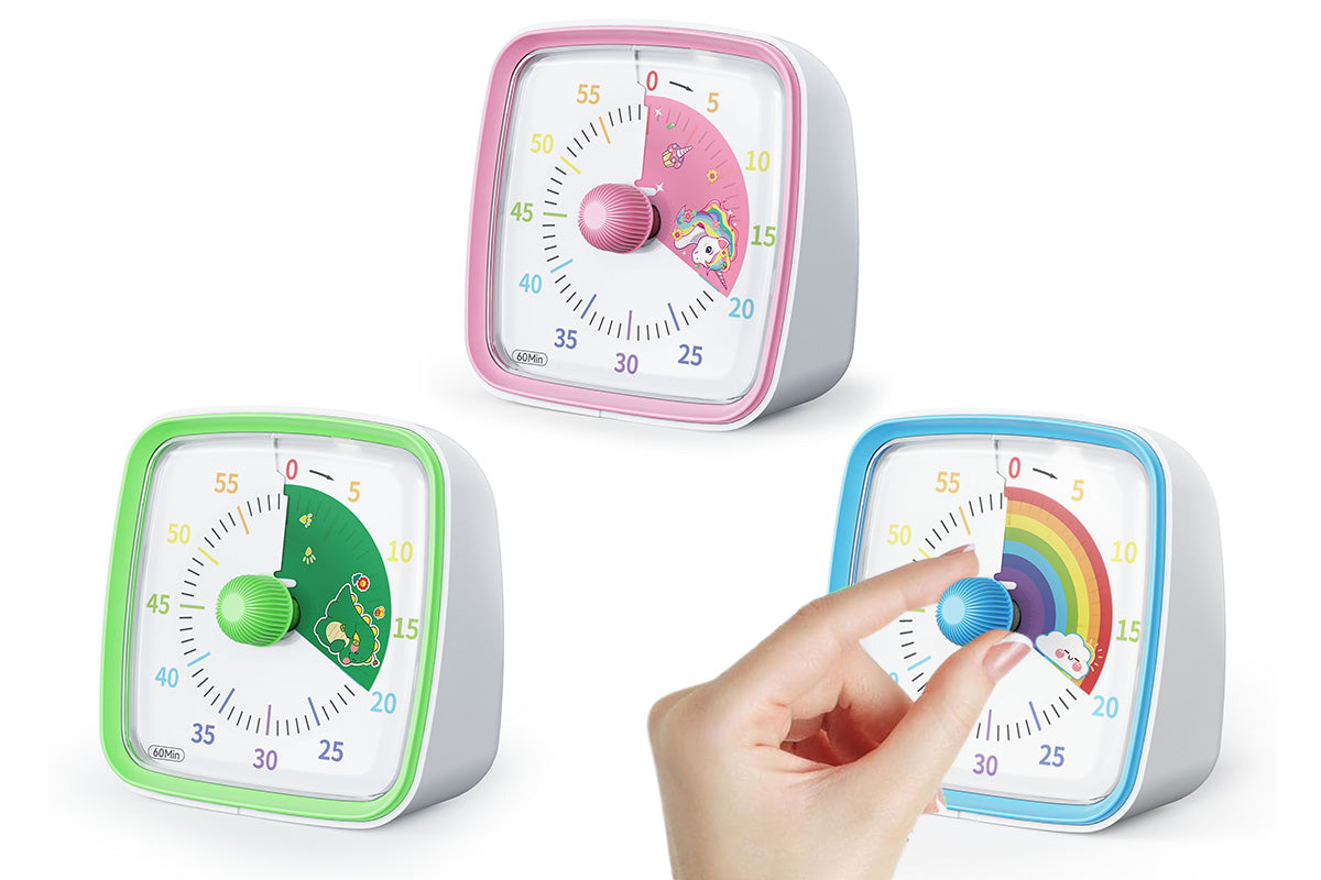 60-Minute Visual Countdown Timer Rainbow Disk Silent Time Management Tool