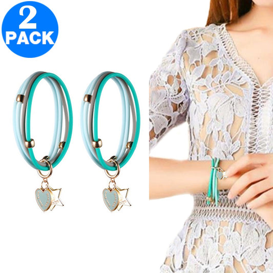 2 X Mosquito-Repellent Bracelets Light Blue