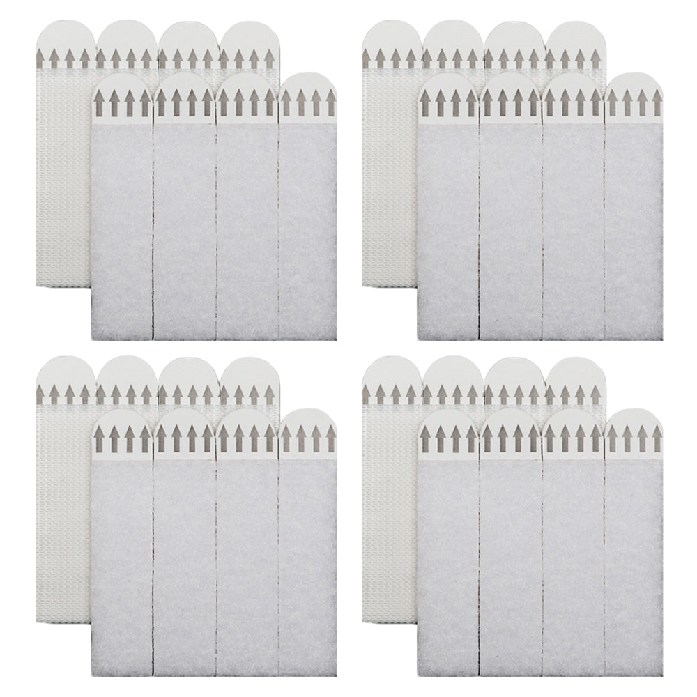 24 Pairs Adhesive Picture Hanging Strips Hook and Loop Tape Poster Hooks Photo Frame Hanger