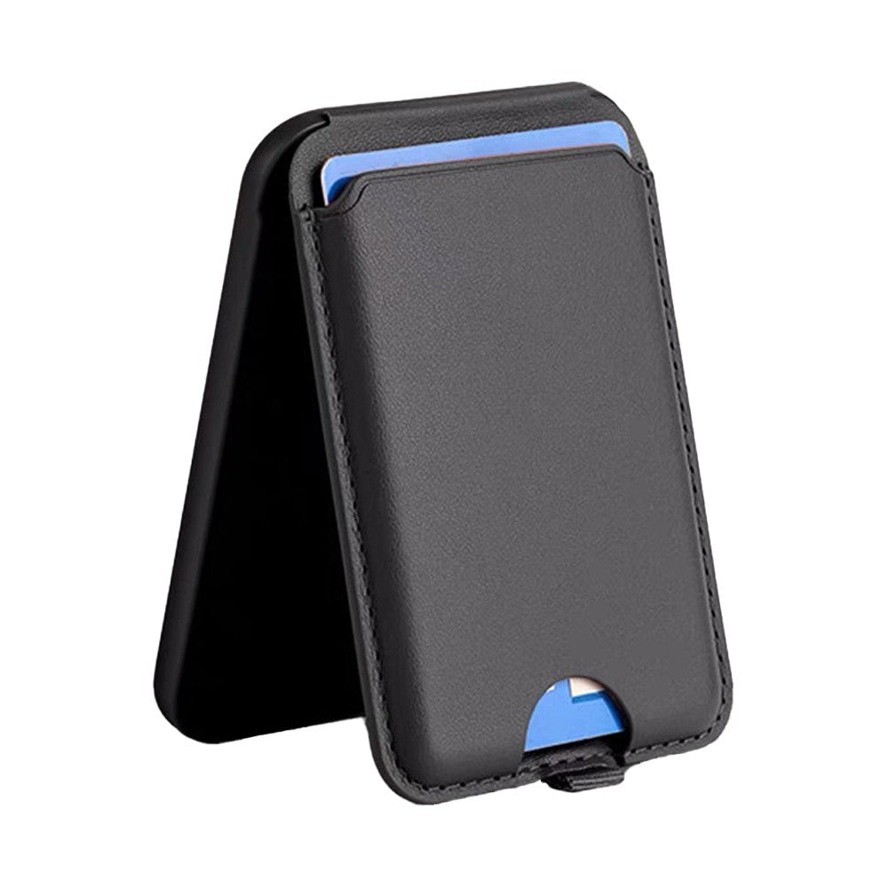 Magnetic Phone Wallet with Adjustable Stand for iPhone 15/14/13 Series - Black