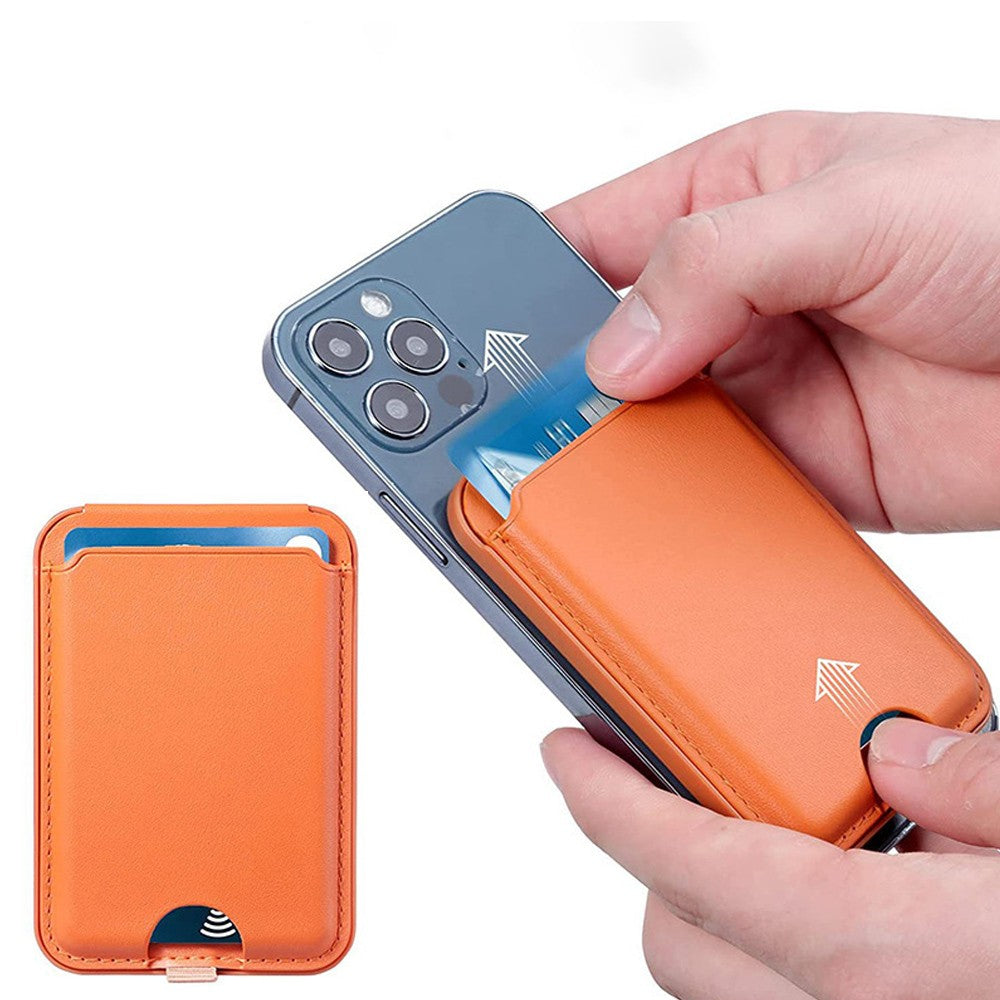 Magnetic Phone Wallet with Adjustable Stand for iPhone 15/14/13 Series - Brown