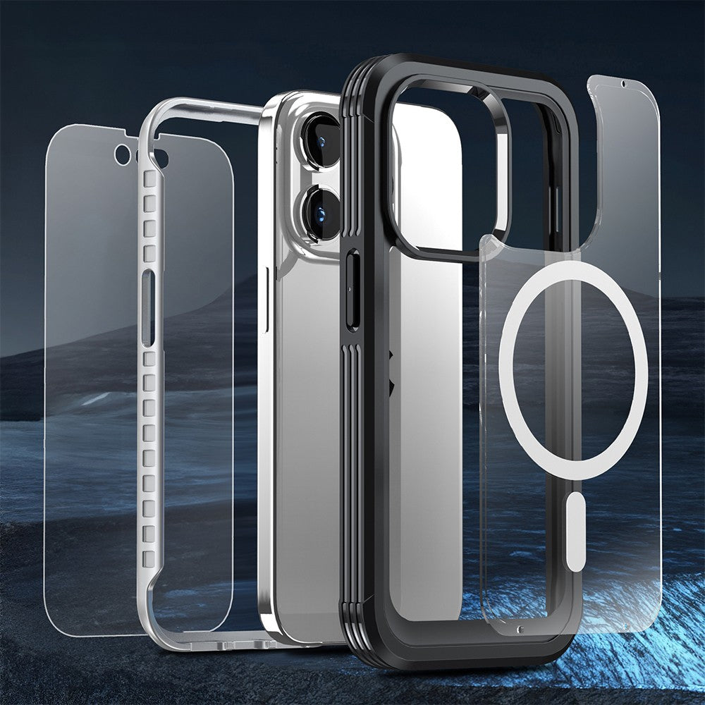 For iPhone 15 Phone Case Magnetic Full Body Case with Screen Protector
