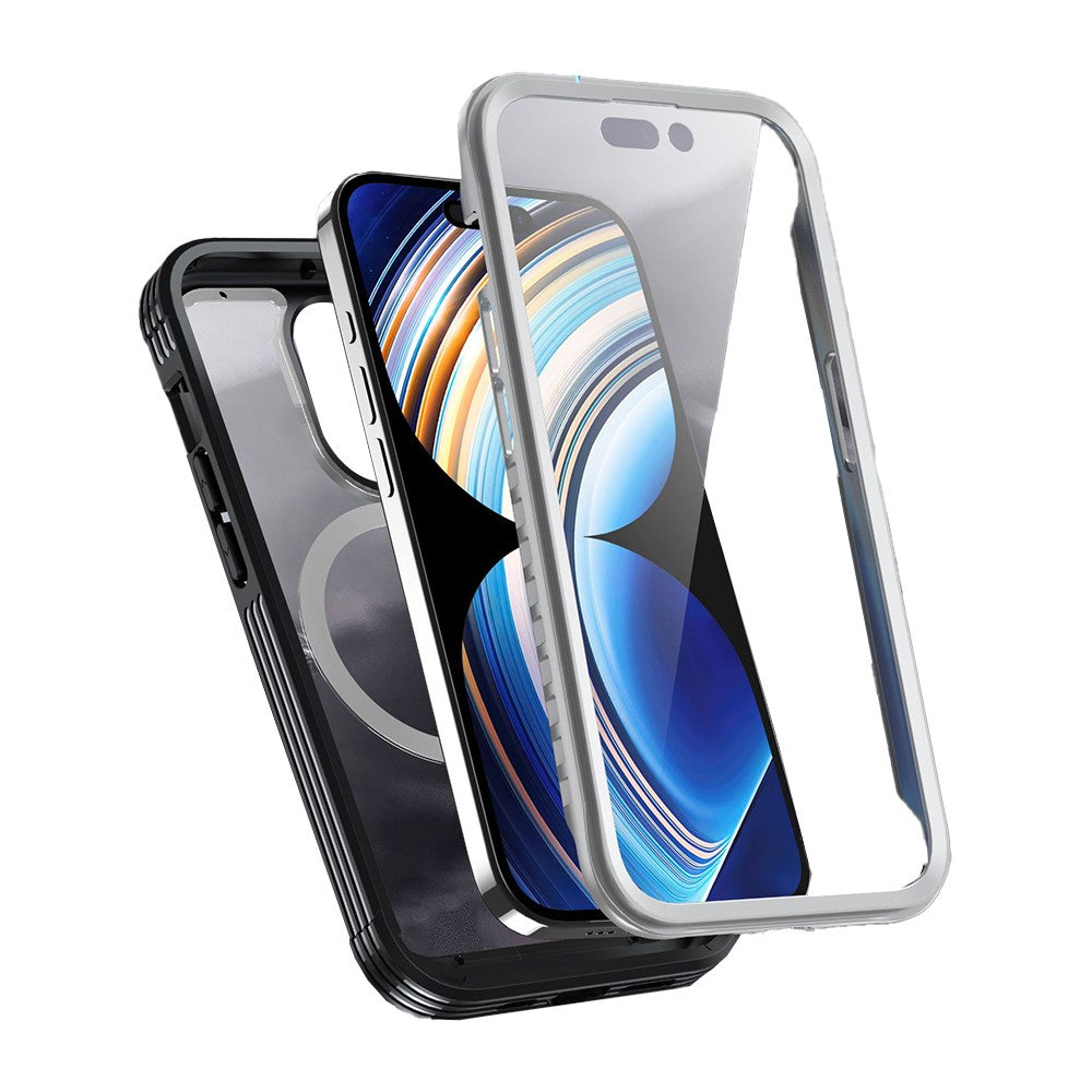 For iPhone 15 Promax Phone Case Magnetic Full Body Case with Screen Protector