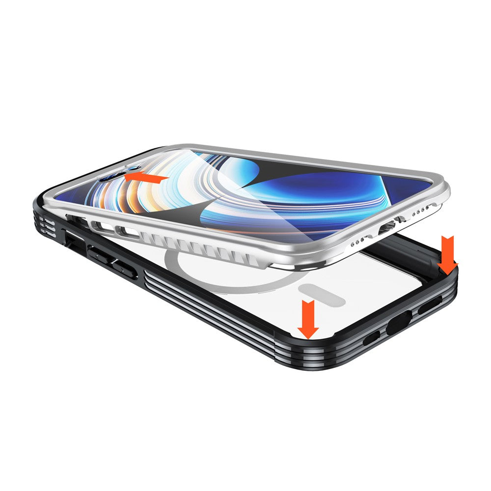 For iPhone 15 Promax Phone Case Magnetic Full Body Case with Screen Protector