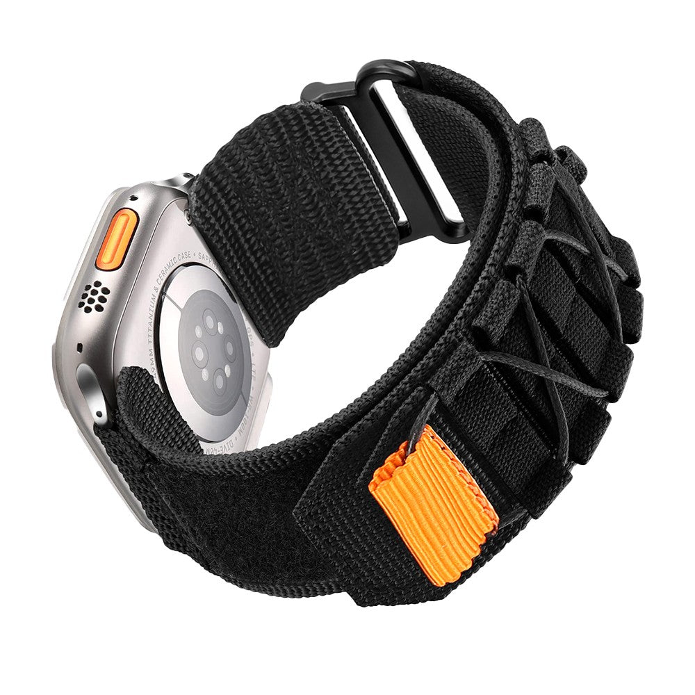 Nylon Watch Band Strap Compatible with Apple Watch 42/44/45/49mm - Black