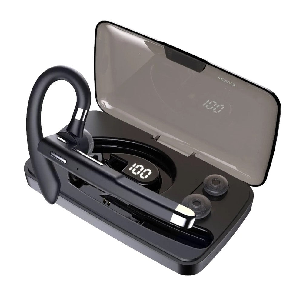Wireless Single Ear Bluetooth 5.3 Earphone Earhook Headphone with Charging Case