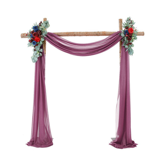 75x600cm Chiffon Wedding Arch Draping Fabric Curtain Drape Tulle - Pink
