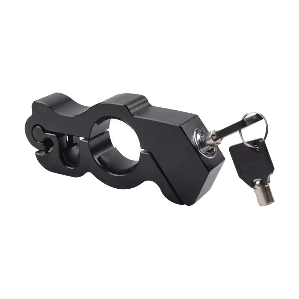 Motorcycle Bicycle Handlebar Anti-Theft Lock Grip Security Accessory - Black