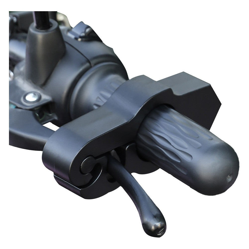 Motorcycle Bicycle Handlebar Anti-Theft Lock Grip Security Accessory - Black