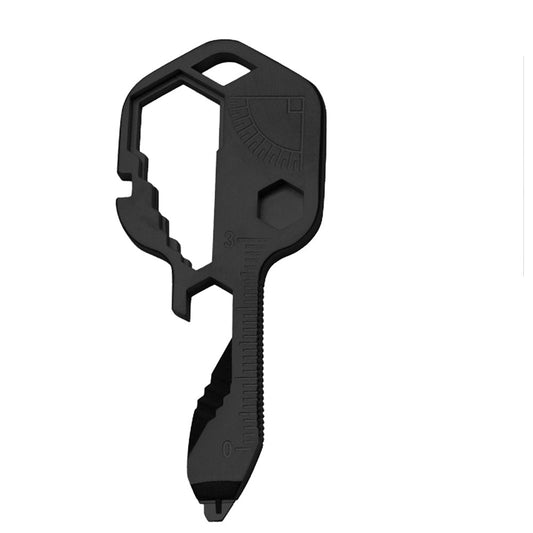 24-in-1 Key-shaped Multi-Tool Keychain - Black