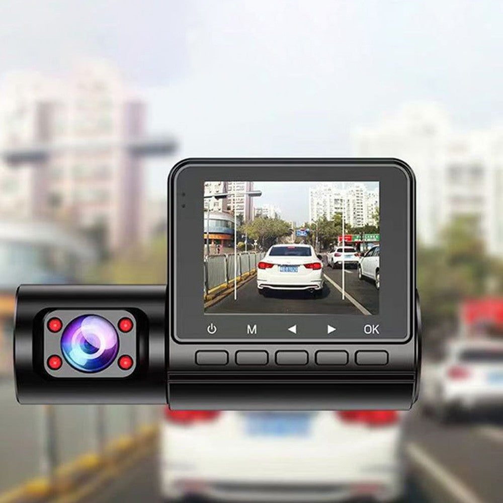 2 Channel Dash Cam Front and Inside 1080P Full HD Dashboard Camera