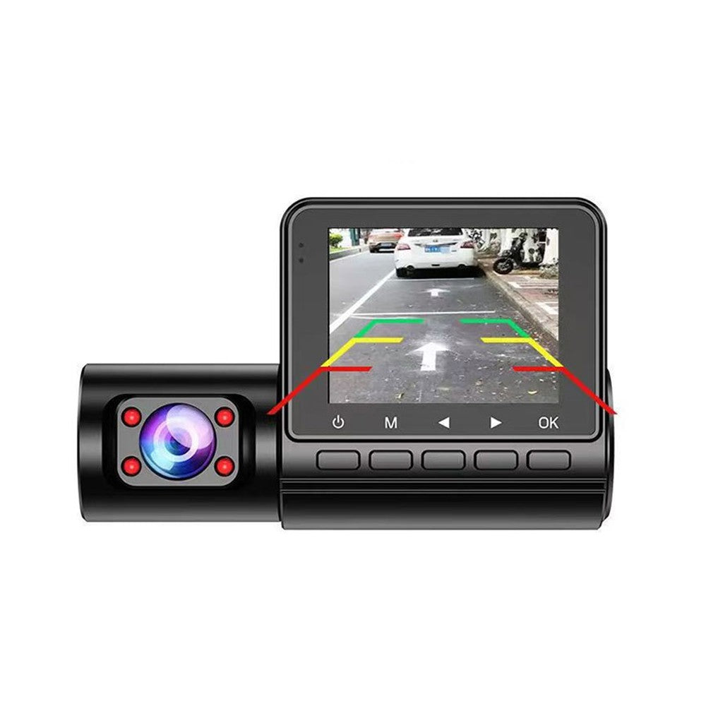2 Channel Dash Cam Front and Inside 1080P Full HD Dashboard Camera