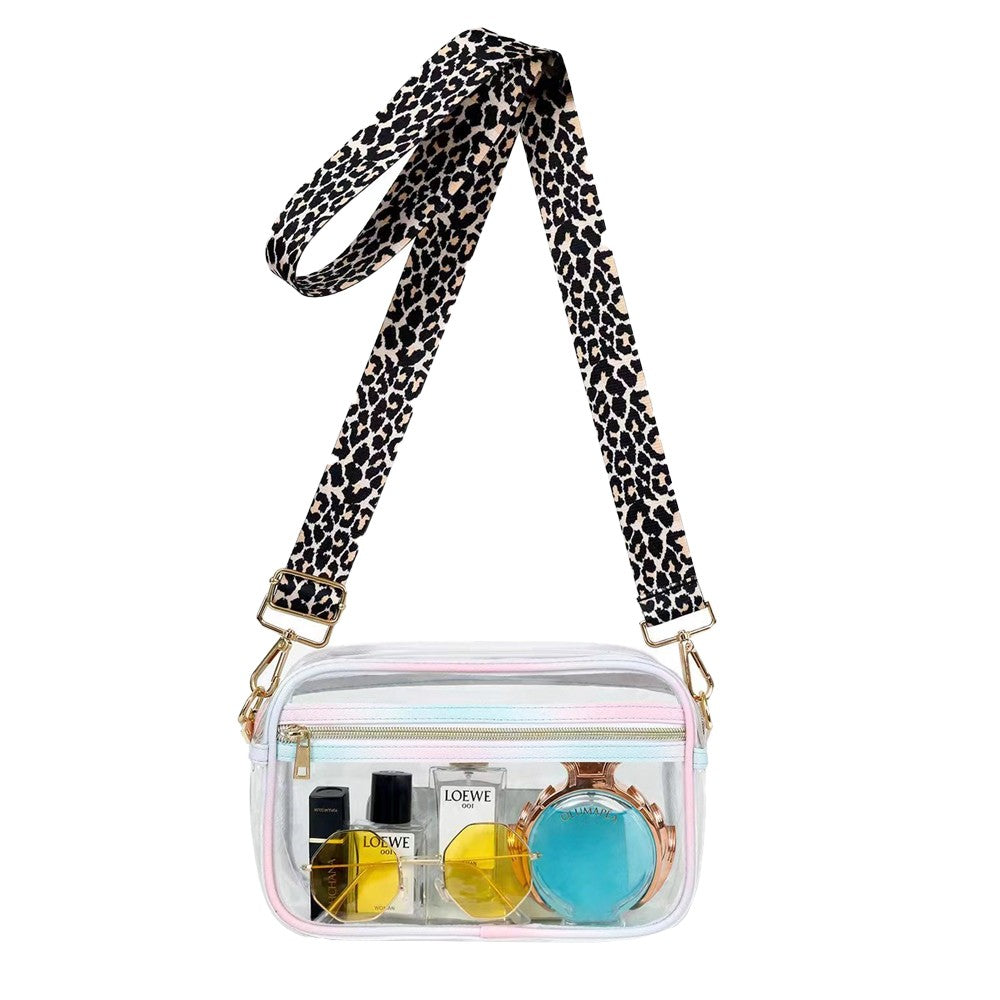 Stadium Approved Clear Crossbody Bag Transparent Shoulder Bag - Multicolor Edge