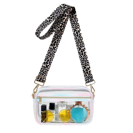 Stadium Approved Clear Crossbody Bag Transparent Shoulder Bag - Multicolor Edge