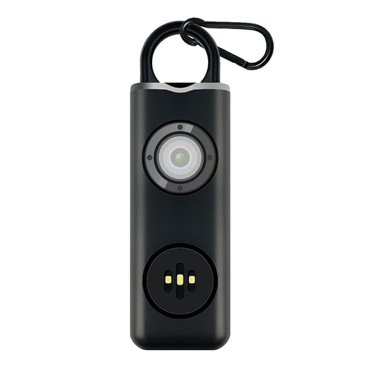 Women Safety Personal Alarm 130dB Self Defense Siren with Strobe Light - Black