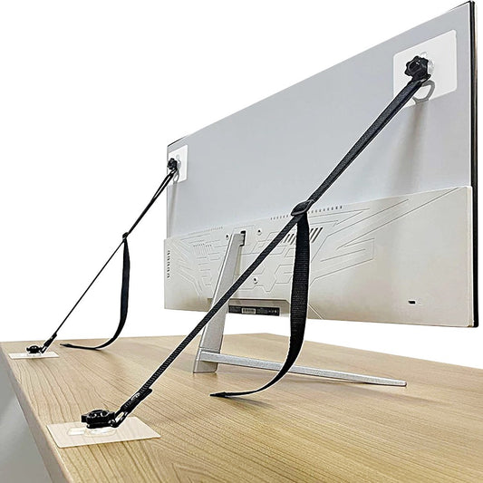 4Pcs Adjustable TV Safety Straps No-Drill Anti-Tip Furniture Anchors