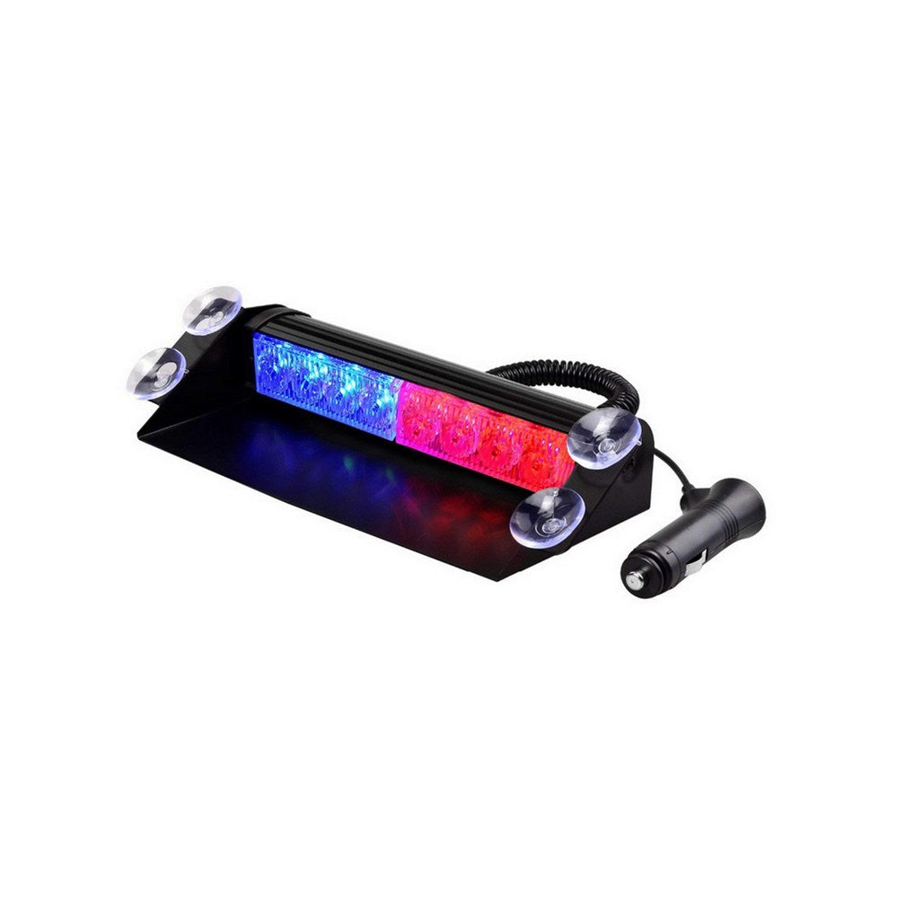 Red Blue Car Police Strobe Flash Light Dash Urgency 3 Flashing Lamp DC 12V