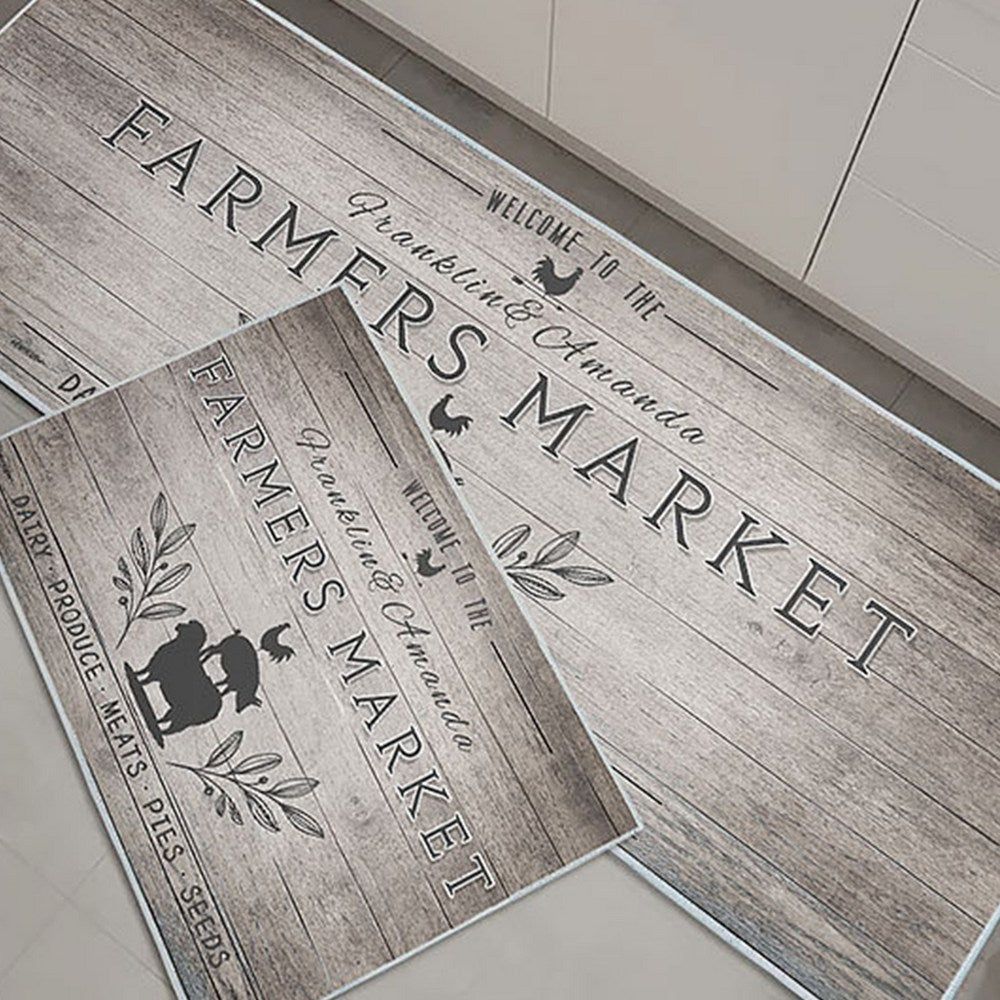 PVC Leather Kitchen Rug and Mats for Kitchen Sink Office Standing Desk White