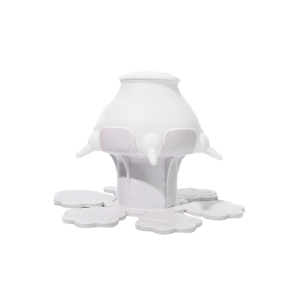 Puppy Kitten Milk Feeder Bottle with 5 Nipples - White