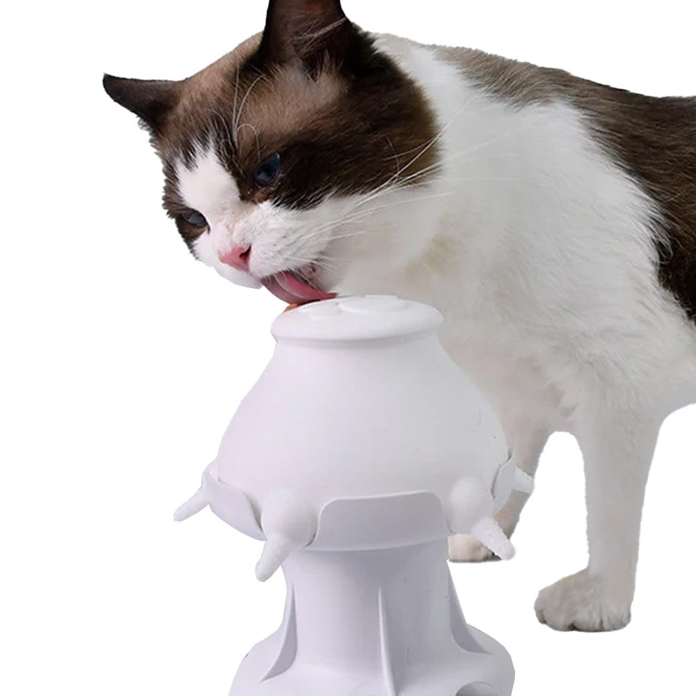 Puppy Kitten Milk Feeder Bottle with 5 Nipples - White
