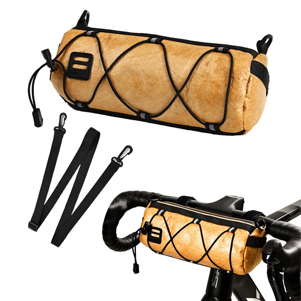 1Pc Bike Handlebar Bag Cycling Travel Shoulder Bag Barrel Bag with Shoulder Strap