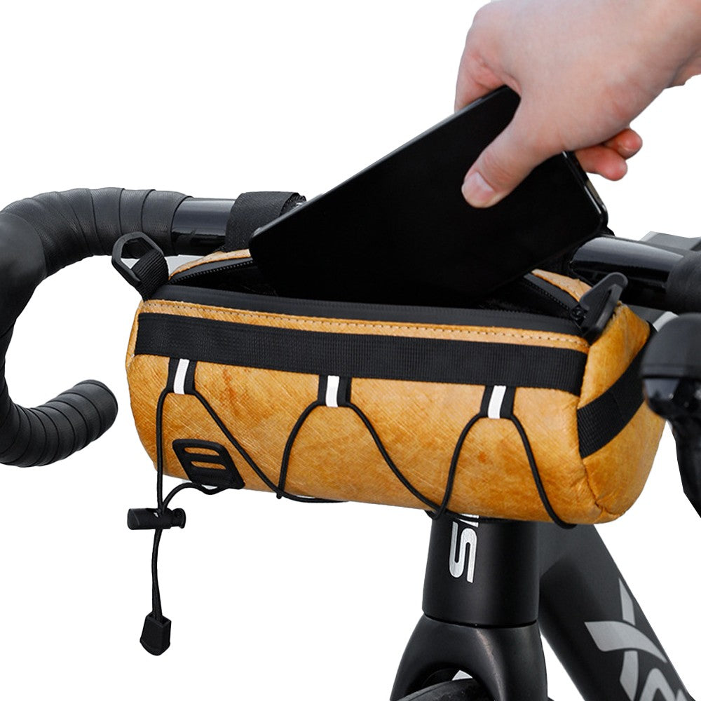 2Pcs Bike Handlebar Bag Cycling Travel Shoulder Bag Barrel Bag with Shoulder Strap
