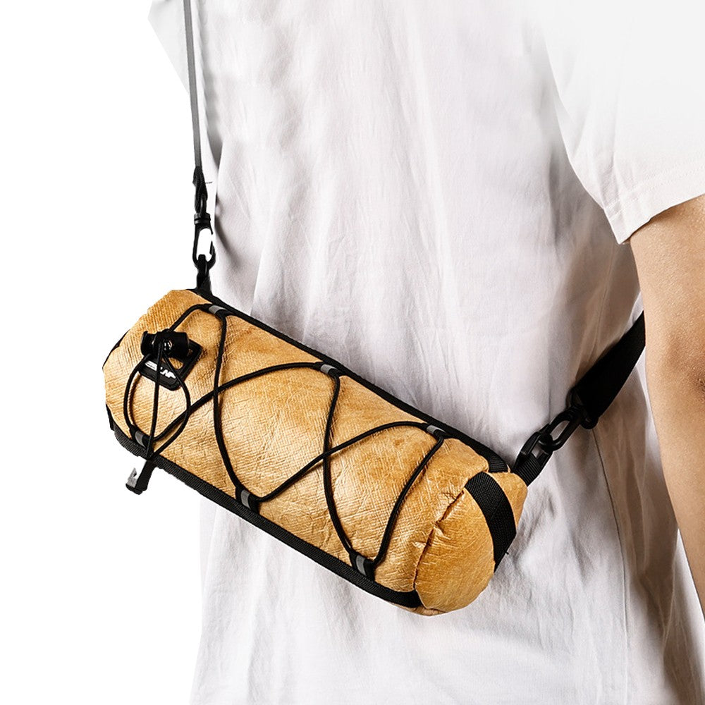 1Pc Bike Handlebar Bag Cycling Travel Shoulder Bag Barrel Bag with Shoulder Strap