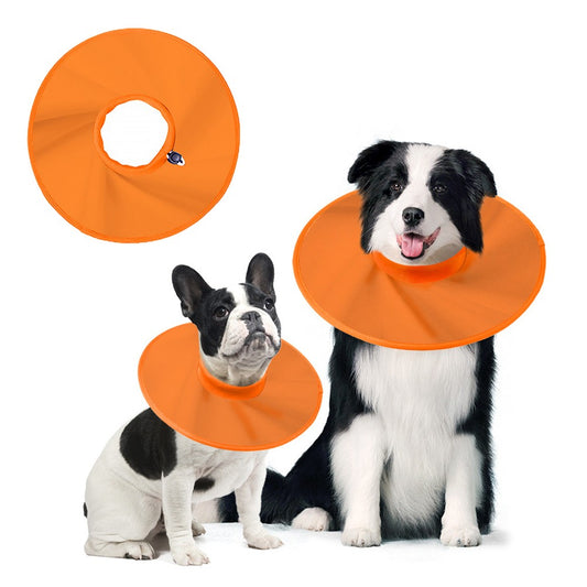 Dog Recovery Collar Adjustable Dog E-Collar Dog Cone Collar Alternatives - Orange M