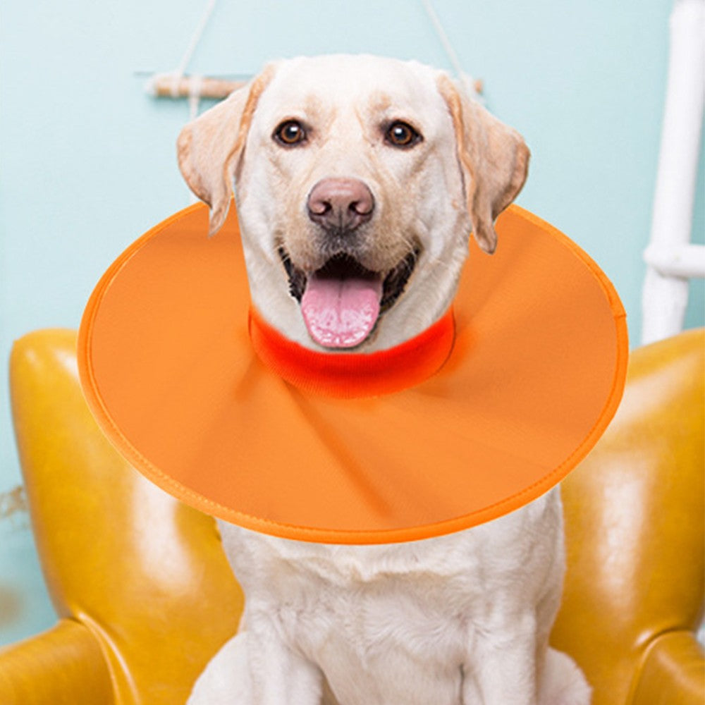 Dog Recovery Collar Adjustable Dog E-Collar Dog Cone Collar Alternatives - Orange S
