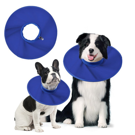 Dog Recovery Collar Adjustable Dog E-Collar Dog Cone Collar Alternatives - Blue M