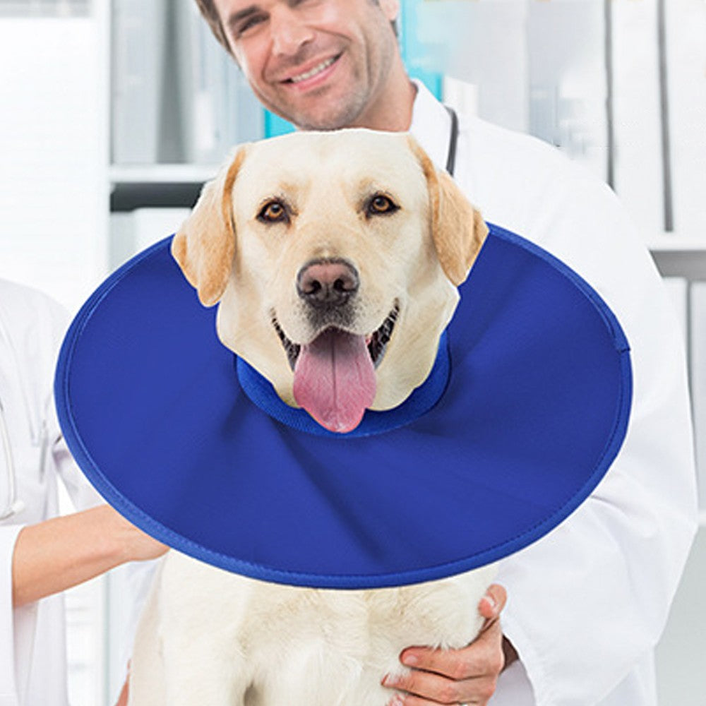 Dog Recovery Collar Adjustable Dog E-Collar Dog Cone Collar Alternatives - Blue XL