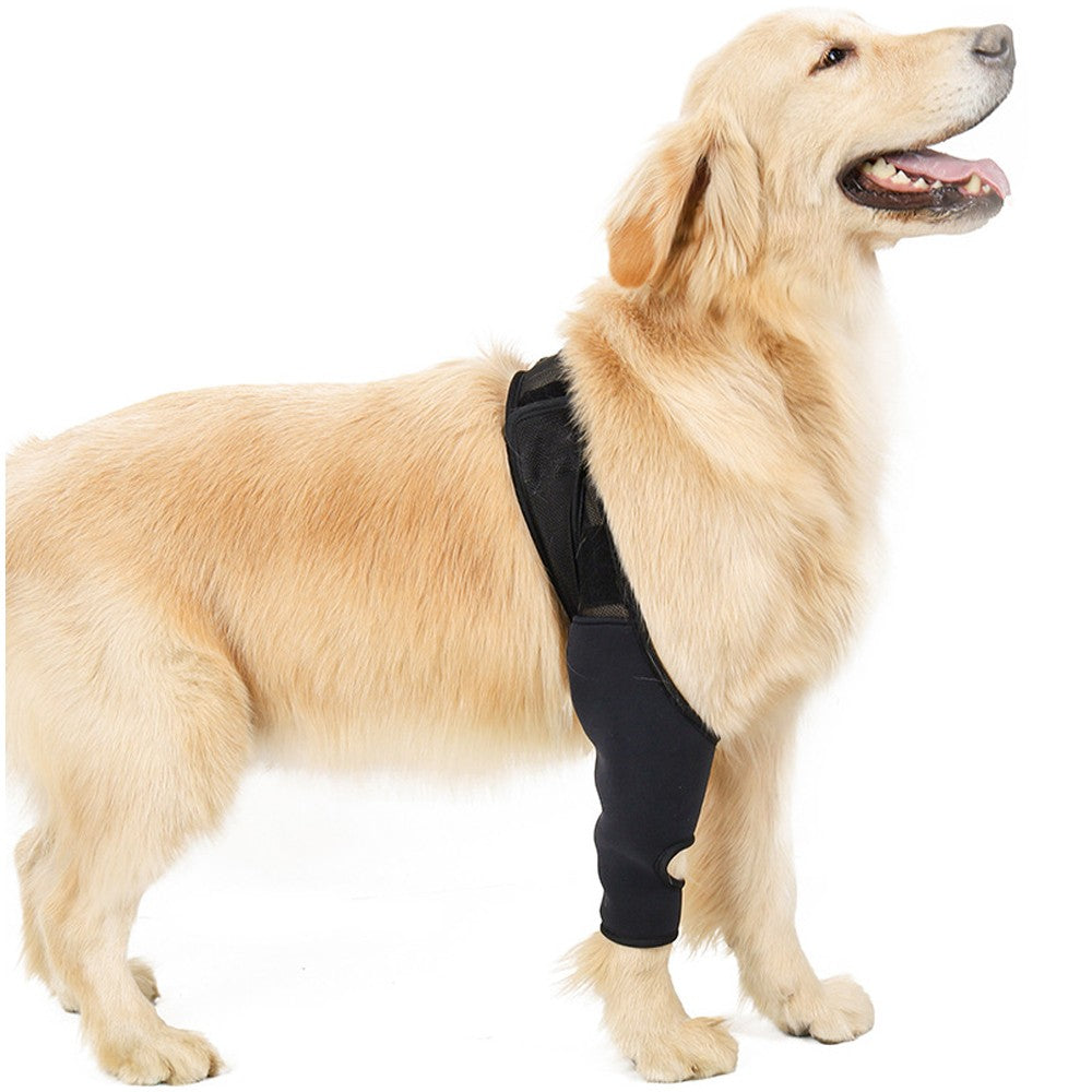 Pet Dog Knee Support Brace Leg Hock Front Back Protector Compression Wrap - M