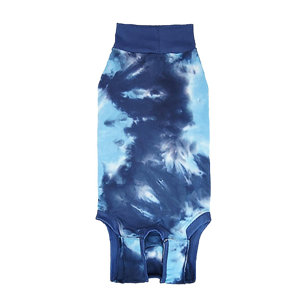 Dog Recovery Suit Pet Recovery Shirt Dog Abdominal Wounds Care Clothes - Blue L