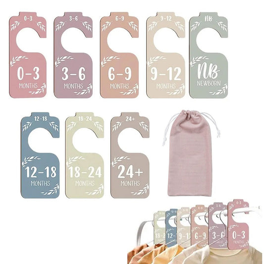 2 Sets of 8-Piece Baby Clothes Wardrobe Dividers from Newborn to 24 Months