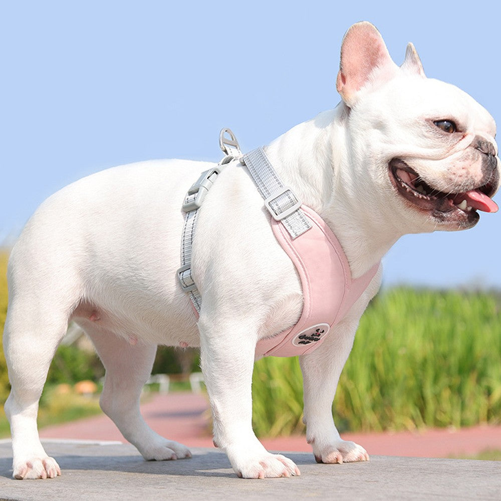 Dog Harness and Leash Set Escape Proof Pet Vest Harnesses - Pink M