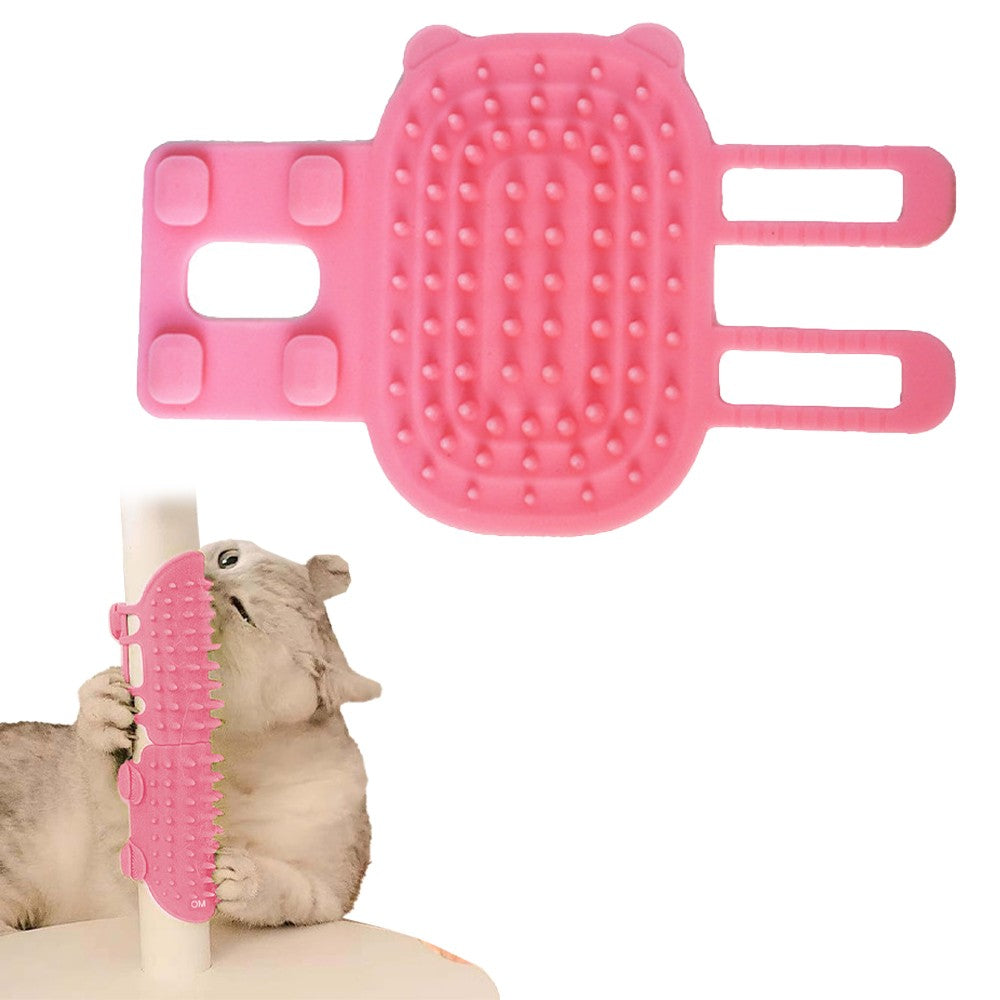 Pet Tickling Artifact Cats Tickling Comb Cat Corner Brush Pet Itch Tool - Pink