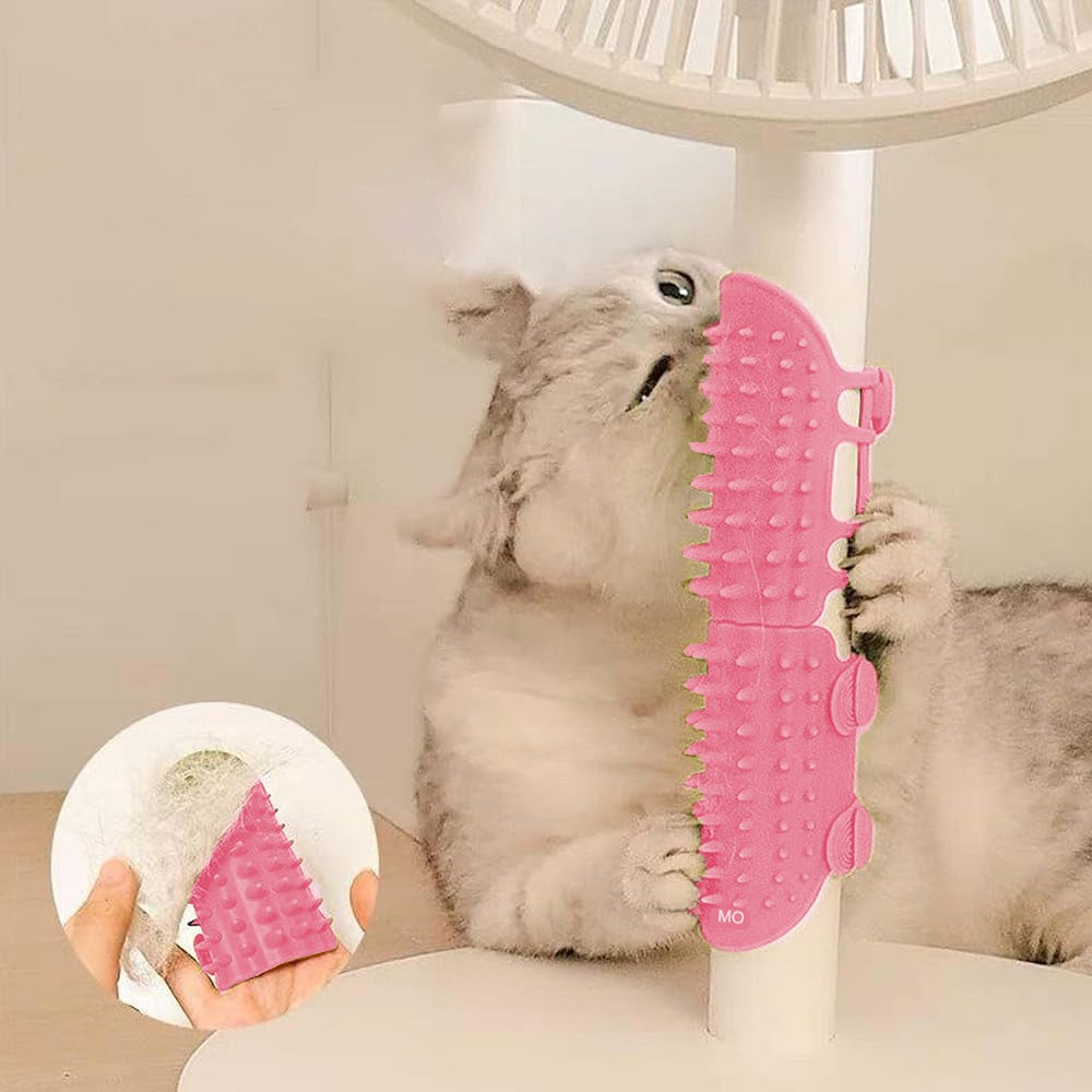 Pet Tickling Artifact Cats Tickling Comb Cat Corner Brush Pet Itch Tool - Pink