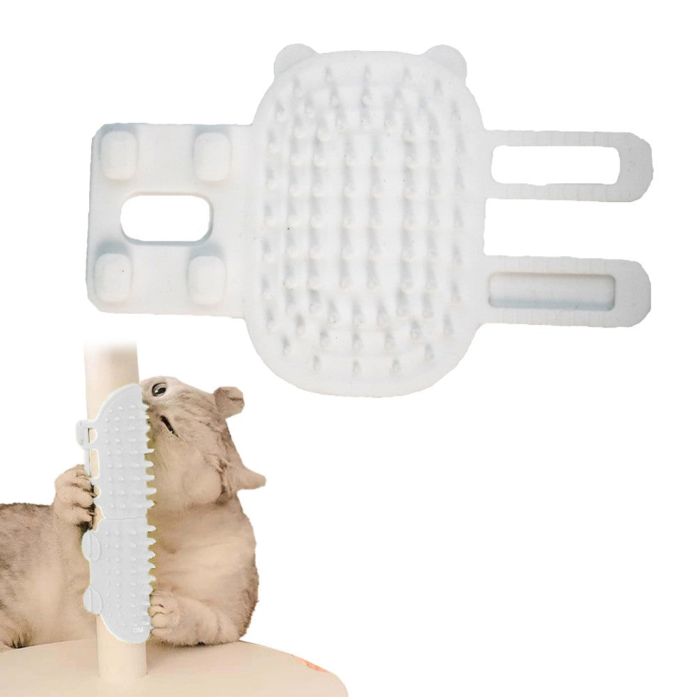 Pet Tickling Artifact Cats Tickling Comb Cat Corner Brush Pet Itch Tool - White