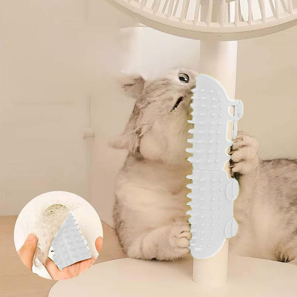 Pet Tickling Artifact Cats Tickling Comb Cat Corner Brush Pet Itch Tool - White