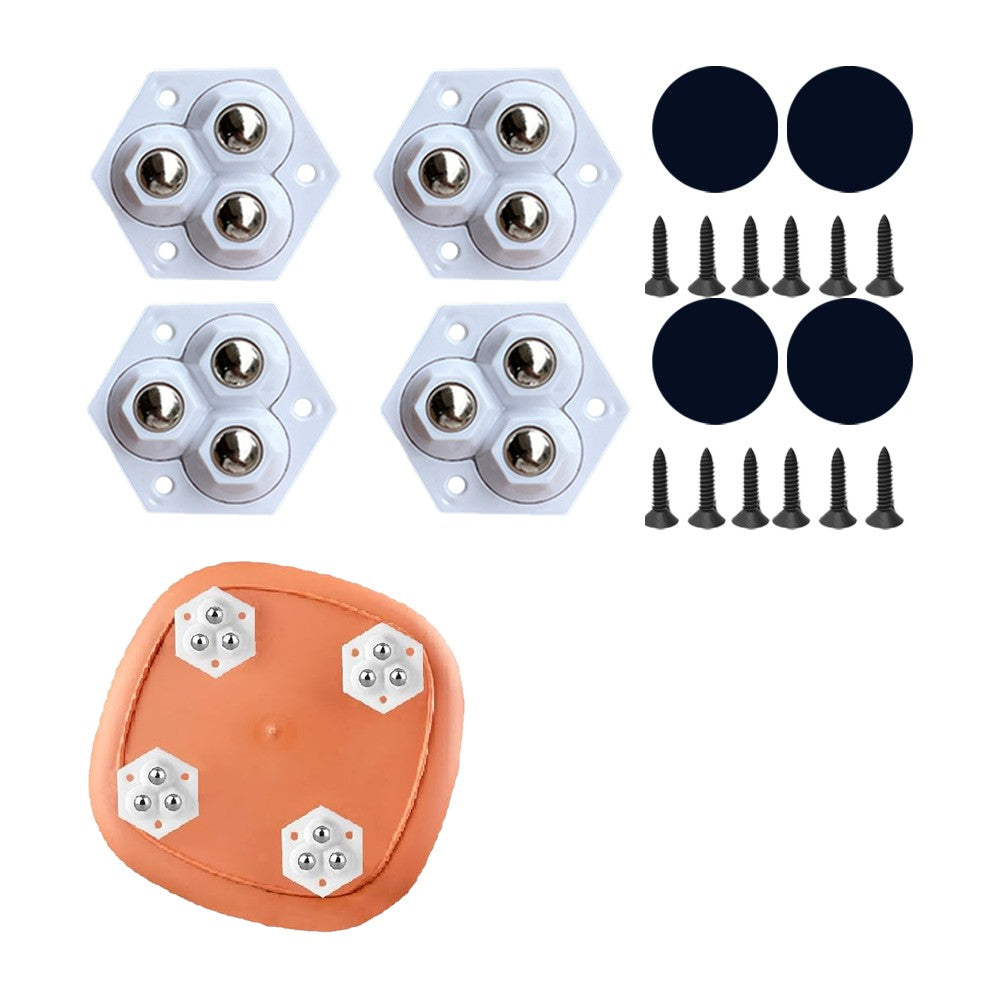 16Pcs Mini Caster Wheels Rollers Universal Wheel for Small Appliances Furniture
